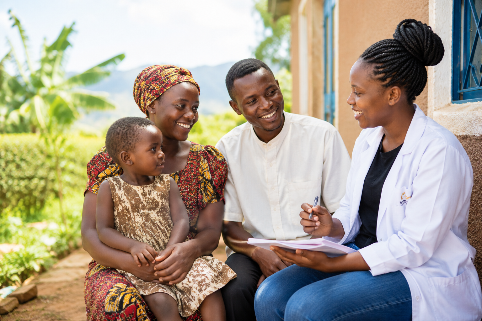 IMIZI Health Initiative team working with a community in Rwanda
